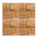 12 in. x 12 in. Acacia 12 Slats Checker Deck Tiles - 30 Pieces