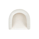Vavona - Burl Upholstered Barrel Back Counter Height Bar Stool - Polar Off White by HouseOfZazla