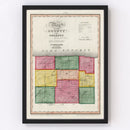Vintage Map of Orleans County, New York 1840