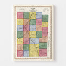 Vintage Map of Allegany County, New York 1840