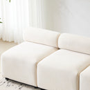 Evelyn 78 in. Armless 3-Piece Modular Couch Sectional