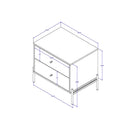 Jasper - Nightstand With 2 Drawers - Off White by HouseOfZazla
