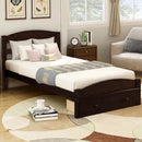 Platform Bed Frame With Storage Drawer And Wood Slat Support No Box Spring Needed by HouseOfZazla