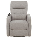 Dayes Upholstered Power Lift Recliner Chair Taupe