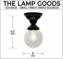 Authentic Antique Diamond Glass Ceiling Light by The Lamp Goods