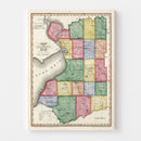 Vintage Map of Erie County, New York 1839