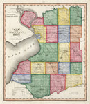 Vintage Map of Erie County, New York 1839
