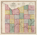 Vintage Map of Cattaraugus County, New York 1839