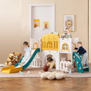 All-in-1 Toddler Slide Playset Playground with Tunnel and Ladder and Basketball by LJGDeals