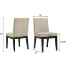 Roundhill Furniture - Rocco Contemporary Solid Wood Dining Chairs (Set of 2) - Beige by HouseOfZazla