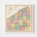 Vintage Map of Chautauqua County, New York 1840