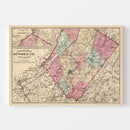 Vintage Map of Sussex County, New Jersey 1872