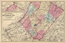 Vintage Map of Sussex County, New Jersey 1872