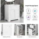 Bathroom Vanity With Sink Top, Cabinet With Door And 2 Drawers - White by Unique Piece Furniture