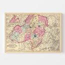 Vintage Map of Morris County, New Jersey 1872