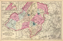 Vintage Map of Morris County, New Jersey 1872