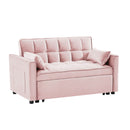 Modern Convertible Loveseat Futon Sofa With Pullout Bed, Reclining Backrest by HouseOfZazla