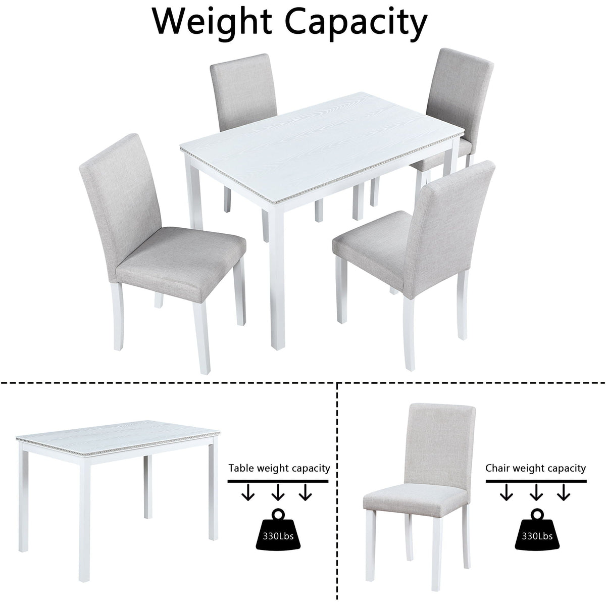 Dining Table Set With Crystal Decoration And Upholstered Chairs, photo 11 of 24