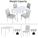 Dining Table Set With Crystal Decoration And Upholstered Chairs by Unique Piece Furniture