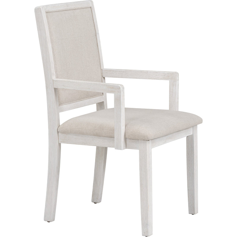 5-Piece Dining Table Set, Two-Size Round To Oval Extendable Butterfly Leaf Wood Dining Table and 4 Upholstered Dining Chairs with Armrests (Brown+White)