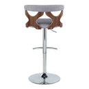Gardenia - Mid Century Modern Adjustable Barstool With Swivel With Rounded T Footrest (Set of 2) by HouseOfZazla