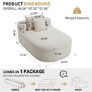 Oversized Chaise Lounge Sofa Bed With Deep Seat And Soft Pillows