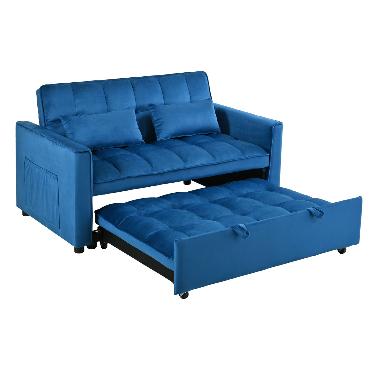 3 In 1 Pull Out Couch Convertible Sofa Bed With Reclining Backrest, photo 9 of 35
