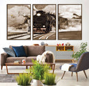 Black Steam Train Canvas Wall Art Print Steam Locomotive Art