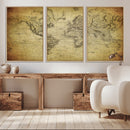 Push Pin World Map Canvas Print – Travel Tracker Wall Art