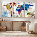 World Map Canvas Print – Framed Travel Map Wall Art for by MyGreatCanvas | Canvas Wall Art Prints | Photo Prints & Wall Decor