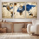 World Map Canvas Print – Detailed Map of the World Wall Art by MyGreatCanvas | Canvas Wall Art Prints | Photo Prints & Wall Decor