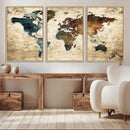World Map Canvas Print – Detailed Map of the World Wall Art by MyGreatCanvas | Canvas Wall Art Prints | Photo Prints & Wall Decor