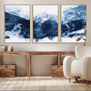 Abstract Blue Mountain Canvas Wall Art – Modern Triptych by MyGreatCanvas | Canvas Wall Art Prints | Photo Prints & Wall Decor