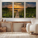 Lake and Flower Wall Art Canvas Print by MyGreatCanvas | Canvas Wall Art Prints | Photo Prints & Wall Decor