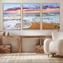 Coastal Sunset Art Beach Canvas Wall Art Print | Ocean Waves by MyGreatCanvas | Canvas Wall Art Prints | Photo Prints & Wall Decor
