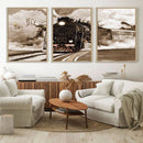 Black Steam Train Canvas Wall Art Print Steam Locomotive Art