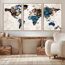 World Map Canvas Print – Framed Travel Map Wall Art for by MyGreatCanvas | Canvas Wall Art Prints | Photo Prints & Wall Decor
