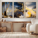 Large Abstract Wall Art Print - Gold and Blue Abstract by MyGreatCanvas | Canvas Wall Art Prints | Photo Prints & Wall Decor