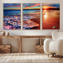 Colorful Coastal Sunset on the Beach Canvas Print, Ocean