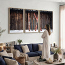 Vintage Ski Gear Canvas Print, Vintage Ski Gear Against