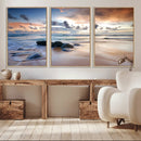 Serene Weather On The Beach Wall Art Canvas Print
