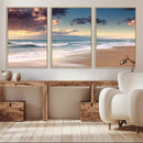 Cloudy Weather Beach Sunset Canvas Print | Sunrise Wall Art by MyGreatCanvas | Canvas Wall Art Prints | Photo Prints & Wall Decor