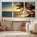 Sunset Palm Trees Wall Art Canvas Print by MyGreatCanvas | Canvas Wall Art Prints | Photo Prints & Wall Decor