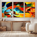 Human Love Figures Abstract Wall Art Canvas Print