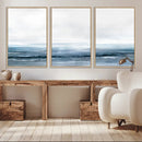 Blue Ocean Abstract Artwork Wall Art Canvas Print