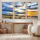 Sunset On The Ocean Wall Art Canvas Print by MyGreatCanvas | Canvas Wall Art Prints | Photo Prints & Wall Decor