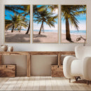 Palm Beach Tropical Island Wall Art Canvas Print