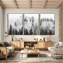 Forest Wall Art Print | Foggy Pine Forest Canvas Wall Art -