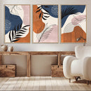 Boho Wall Art Canvas Print Set Mid-Century Prints Bohemian