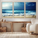 Majestic Ocean Wave Wall Art Canvas | 3 Panel Large Seascape by MyGreatCanvas | Canvas Wall Art Prints | Photo Prints & Wall Decor